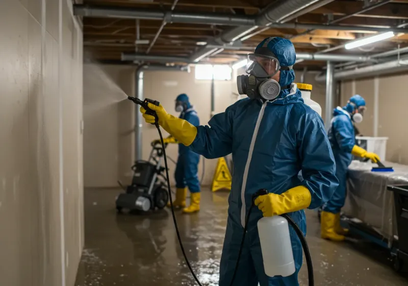 Basement Sanitization and Antimicrobial Treatment process in Andalusia, AL