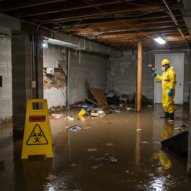 Flooded Basement Electrical Hazard in Andalusia, AL Property